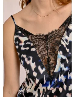 Top lencero de tirantes con estampado