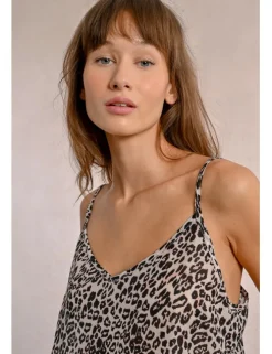 Top lencero de tirantes con estampado
