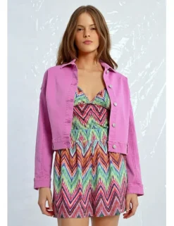 Veste en jean crop
