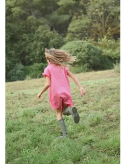 Vestido corto camisero con pliegues