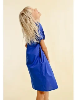 Vestido corto camisero con pliegues