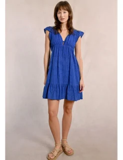 Vestido corto de manga mariposa motivo paisley