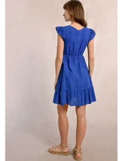 Vestido corto de manga mariposa motivo paisley