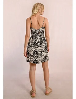 Vestido corto de tirantes con estampado