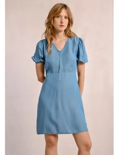 Vestido corto efecto vaquero