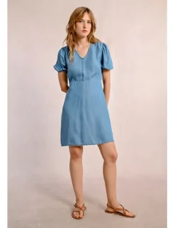 Vestido corto efecto vaquero