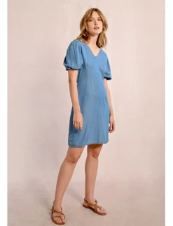 Vestido corto efecto vaquero