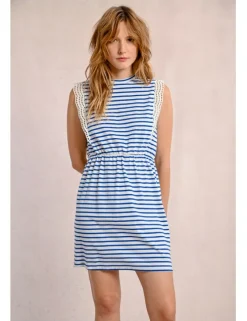 Vestido corto sin manga con estampado