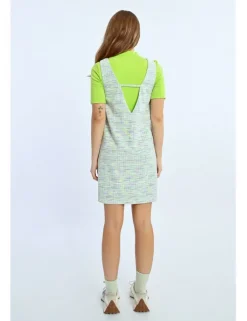 Vestido corto sin manga multicolor