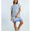 Vestido de manga corta con estampado floral