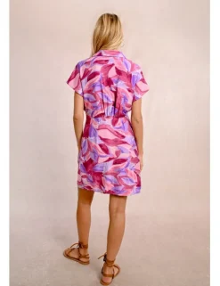 Vestido de manga corta con estampado
