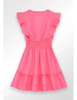 Vestido de manga corta con volantes