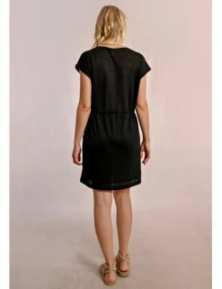 Vestido de manga corta con lazada