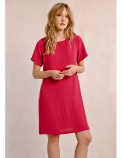 Vestido de manga corta corte recto
