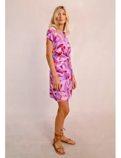 Vestido de manga corta con estampado