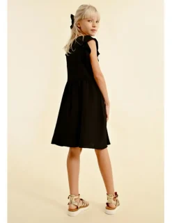 Vestido de manga corta detalle volantes