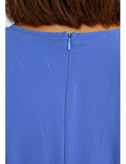 Vestido de manga corta drapeado