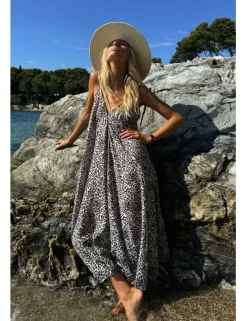 Vestido de tirantes con estampado