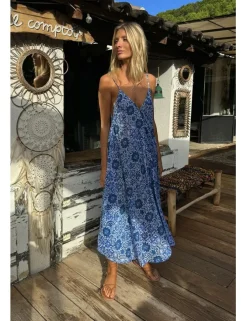 Vestido de tirantes con estampado