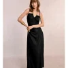 Vestido largo asimétrico doble tirante