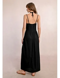 Vestido largo asimétrico doble tirante