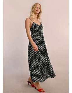 Vestido largo de tirantes con estampado