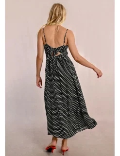 Vestido largo de tirantes con estampado