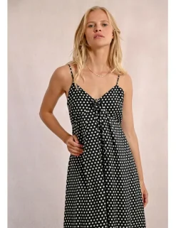 Vestido largo de tirantes con estampado
