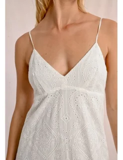 Vestido largo de tirantes con motivo paisley