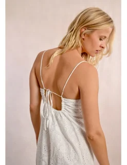 Vestido largo de tirantes con motivo paisley
