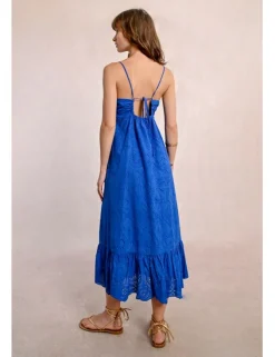 Vestido largo de tirantes con motivo paisley