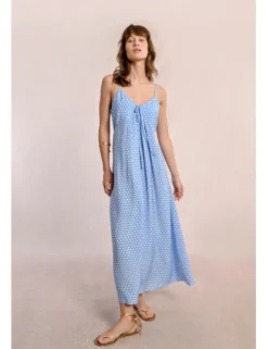 Vestido largo de tirantes con estampado