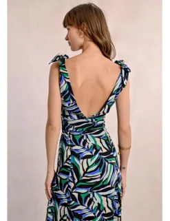 Vestido largo de tirantes con estampado
