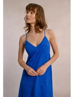 Vestido largo de tirantes con motivo paisley