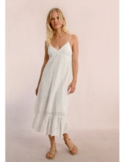 Vestido largo de tirantes con motivo paisley