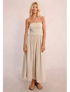 Vestido largo escote palabra de honor