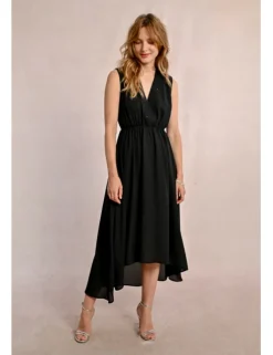 Vestido largo sin manga asimétrico