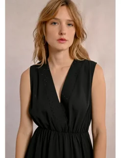 Vestido largo sin manga asimétrico