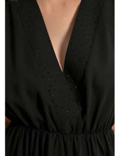 Vestido largo sin manga asimétrico