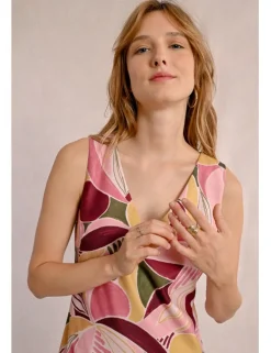 Vestido sin manga con estampado