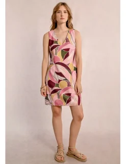 Vestido sin manga con estampado