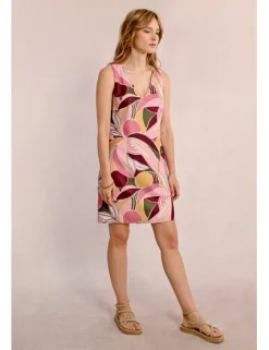 Vestido sin manga con estampado