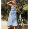 Vestido vaquero midi de tirantes