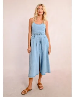 Vestido vaquero midi de tirantes