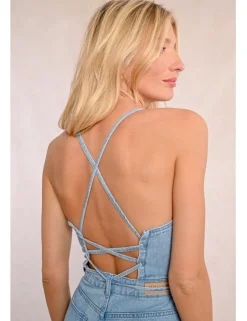 Vestido vaquero midi de tirantes