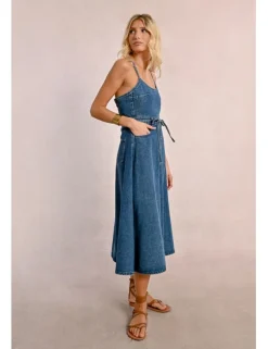 Vestido vaquero midi de tirantes
